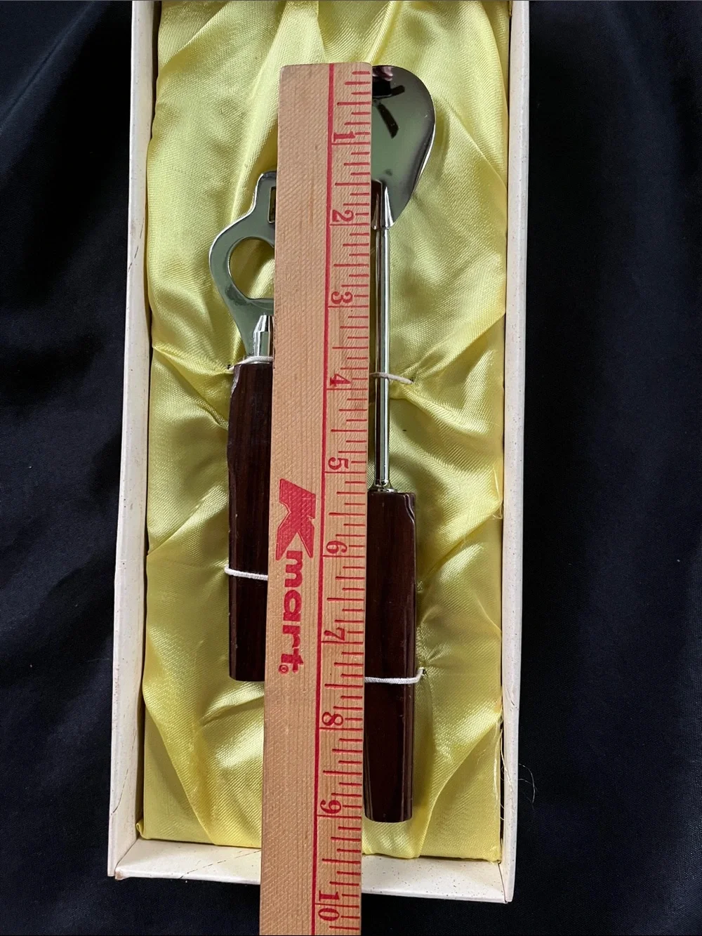 Vtg Grants 2 Piece Set Bar Spoon & Bottle Opener  NIB Japan MCM Wood Handles